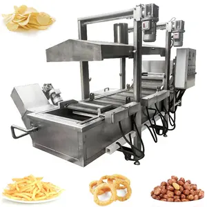 ماكينة قلي رقائق البطاطس المقلية بالغاز الكهربائي لصنع الدونات: ماكينة قلي رقائق القلي العميق المستمرة