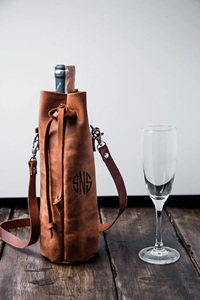 Bolsa <span class=keywords><strong>de</strong></span> Vino Grabada en Cuero PU con Significado, Bolsas <span class=keywords><strong>de</strong></span> Regalo Personalizadas para el Agradecimiento a los Empleados y Regalos <span class=keywords><strong>de</strong></span> Aniversario Laboral - Product Image 5