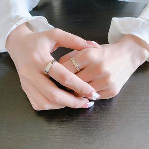 100% asli 925 perak murni Wanita Pria cincin pasangan Set bulan bintang kekasih pernikahan janji cincin perhiasan grosir - Product Image 4