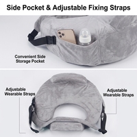 Coussin d'allaitement en mousse en forme de U, taille plus, sangle réglable, poche latérale, compression sous vide, OEM ODM