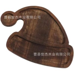 ถาดไม้รูปทรงไม่สมมาตรสำหรับใส่ผลไม้ในวันคริสต์มาส ยี่ห้อ Mu Yujia สำหรับเสิร์ฟของหวานในช่วงเทศกาล - Product Image 4