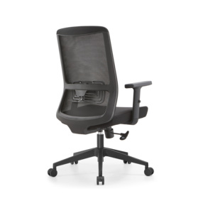 Silla de Oficina Ergonómica con Soporte Lumbar, Respaldo de Malla de Alta Elasticidad, Diseño Moderno, Base de Metal Cromado, Altura Ajustable, Giratoria - Product Image 4