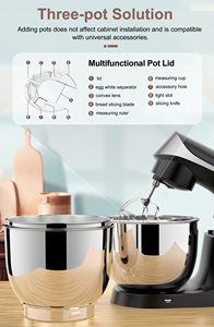 Chuyên nghiệp 3L 4L 5L bột thực phẩm bánh Bánh Trộn 10 tốc độ nhà bếp nhà giữ bánh bột trộn - Product Image 5