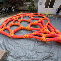 Ballon publicitaire géant gonflable personnalisé en forme de couronne d'arbre de 7,4 m de long, en maille, pour décoration de parc et affichage sur pelouse