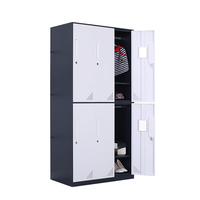 Armoire scolaire moderne en acier à 6 portes, casier de vestiaire métallique pour salle de sport, armoire de rangement durable pour appartement et atelier