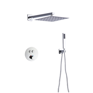 Chải vàng mưa treo tường phòng tắm vòi sen đầu chức năng kép tĩnh nhiệt giấu vòi hoa sen đặt - Product Image 4