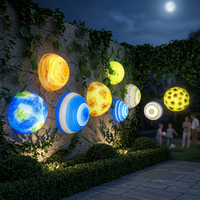 Lampe murale LED CAIQI Modèle 023, lumière hémisphérique extérieure 2700K blanc chaud doux pour villa, cour, pelouse, Noël, Pâques