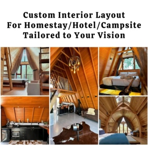 Villa mobile en <span class=keywords><strong>bois</strong></span> triangulaire moderne, écologique et de haute qualité ZhongBo pour hôtel et complexe hôtelier en pleine nature - Product Image 4