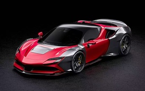 ชุดแต่งสปอยเลอร์ลิ้นหน้าทรง ZE พร้อมชุดแต่งซุ้มล้อแบบ Widebody สำหรับ Ferrari SF90 อัพเกรดด้วยคาร์บอนไฟเบอร์ สภาพใหม่ - Product Image 4