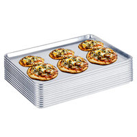 Moule à chignon en aluminium 25x15cm Plateau à hot-dog Ustensiles de cuisson Plat de cuisson peu profond Plateau de cuisson en aluminium 1/8 pour four