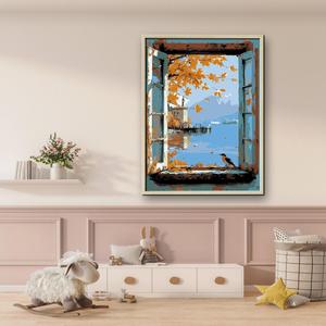 Huijie - <span class=keywords><strong>Pintura</strong></span> Acrílica Ecológica <span class=keywords><strong>de</strong></span> Paisajes y Mariscos por Números, Kit <span class=keywords><strong>de</strong></span> Lienzo Personalizado para Aficionados <span class=keywords><strong>Adultos</strong></span> - Product Image 4