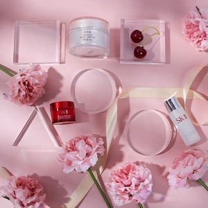 Trasparente acrilico Prop ornamento piatto trasparente di cristallo sfondo <span class=keywords><strong>con</strong></span> cerchio a forma di triangolo rettangolare a forma di fiore del cuore - Product Image 3