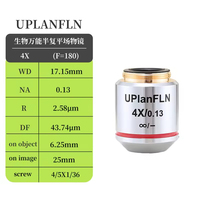 BOSSQING Universal Biological Flat-Field FLN Biofluorescence Semi-Apochromatic Lens Objectives UPLANFLN 45mm Parfocal F=180mm