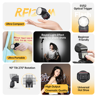 ZENIKO RF12M Mini Flash per Fotocamera, Ricaricabile, per Fotografia di Matrimoni ed Eventi, Speedlight Portatile per Scatti in Movimento