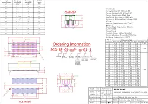 PCB 커넥터 22pin 0.5mm 피치 보드에 커넥터 포고 핀 height2-2-3.0-3.5-4.0-4.5mm 암