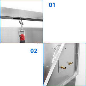 Station de bain pour chien, baignoire professionnelle en acier inoxydable pour toilettage canin avec rampe - Product Image 4