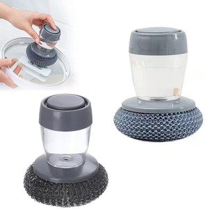 Spazzola per Piatti con Dispenser di Sapone Integrato in PET e Sfera in Acciaio Inox - Product Image 2
