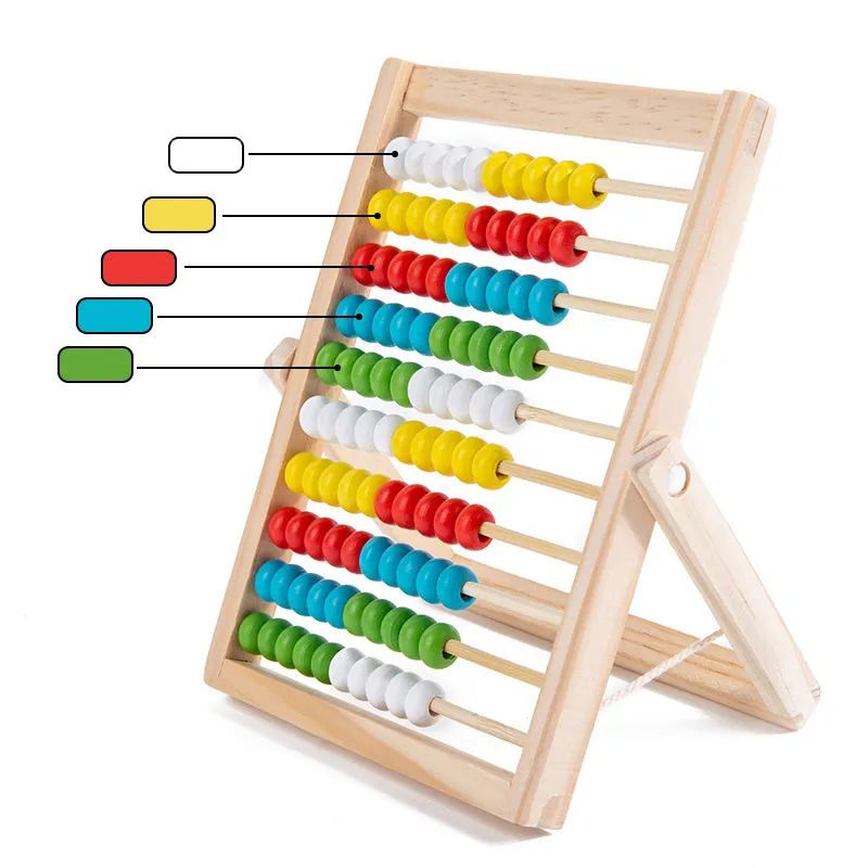 Kids Educational Wooden Toys Children Wooden Beads Abacus Math Toys Wholesale Customized Mathematics Toy