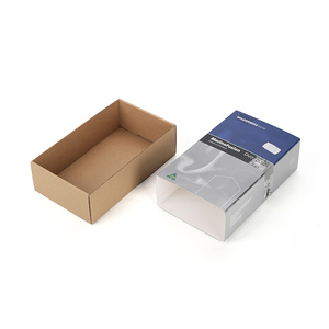 กล่องกระดาษลูกฟูกแบบลิ้นชักสำหรับบรรจุภัณฑ์เสื้อผ้า พร้อมสติกเกอร์ตกแต่ง ผลิตภัณฑ์ยอดนิยมสำหรับการพิมพ์เฟล็กโซกราฟี - Product Image 2