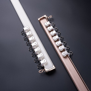 Chambre de haute qualité support en alliage monté au plafond robuste extensible en aluminium pliable Flexible Double rideau Rail Rail - Product Image 6