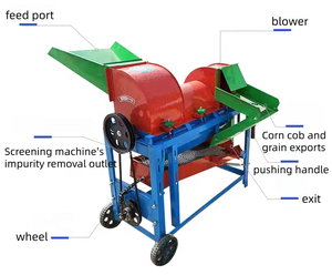 Mini batteuse multifonctionnelle de 800 kg/h pour maïs, blé, sorgho, soja, riz, <span class=keywords><strong>millet</strong></span>, colza - Product Image 4