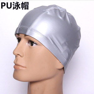 Bonnet de bain enduit de Pu, couleur unie, imperméable et respirant, pour hommes et femmes, sports nautiques - Product Image 5