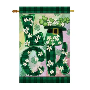 Commercio all'ingrosso Stampa Personalizzata Giardino Bandiere St Patrick's Day Irish Festival Giardino Bandiera