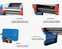 Machine à pâtes électrique automatique HAIOU DZM-200A 550W, machine à pâtes fraîches commerciale, rouleau à pâte pour raviolis 200 mm