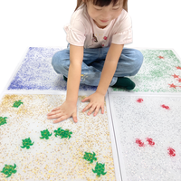 Jouets sensoriels salle de jeux de maternelle dynamique 3D carreaux liquides sensoriels sol liquide pour enfants en bas âge
