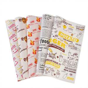 Emballages pour hamburgers en papier enduit de PE de qualité alimentaire, résistants à la graisse, unilatéraux, pour sandwichs et pain, emballage de charcuterie - Product Image 1