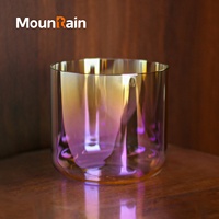 Ensemble de bols chantants en cristal, instruments de guérison sonore, produits en verre de quartz, méditation, yoga, fabricant OEM, alchimie
