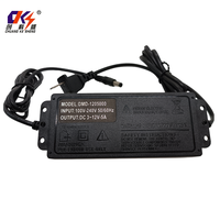 Vente directe d'usine, adaptateur d'alimentation à tension réglable 3-12V 5A DC avec affichage numérique LED pour CCTV, bande lumineuse LED, moteur