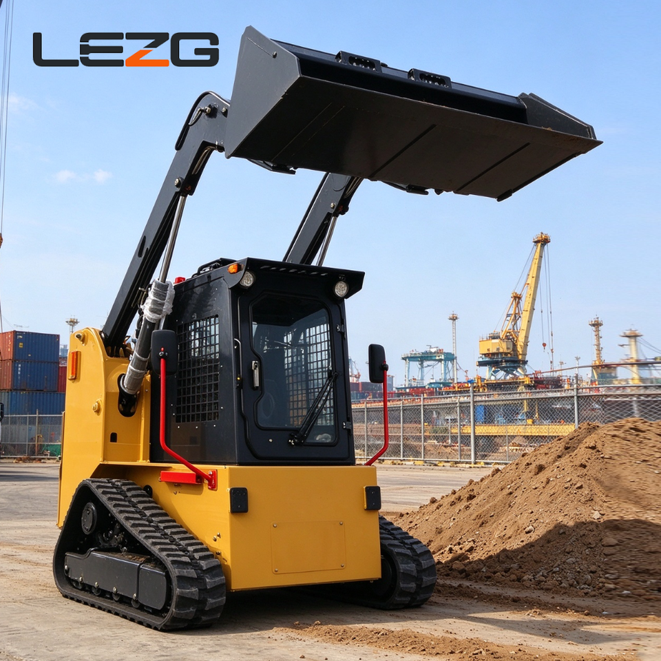 Heavy Loader Arm High Lift Arm Tracked Skid Steer Loader High Dump for Container Loading ...