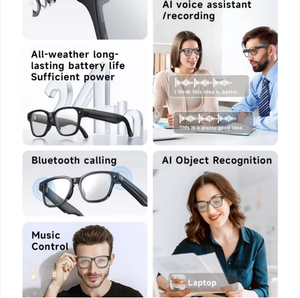 RUNCK 2025 New G2Pro AI Smart Glasses Dual Camera HD WIFI Transfer ChatGPT Voice Touch <b>Control</b> AI Translation Photography 5MP - Product Image 5