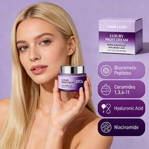 Crema <span class=keywords><strong>de</strong></span> <span class=keywords><strong>Noche</strong></span> Renovadora para el Cuidado <span class=keywords><strong>de</strong></span> la Piel, Niacinamida, Complejo <span class=keywords><strong>de</strong></span> Péptidos y Ácido Hialurónico, Hidratante Facial - Product Image 4