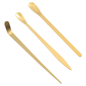 Astief - Cuchara <span class=keywords><strong>de</strong></span> Té <span class=keywords><strong>de</strong></span> Acero Inoxidable 304, Color Oro y Plata, con Logotipo Personalizado al por Mayor, Cuchara Chashaku para Té <span class=keywords><strong>Matcha</strong></span> - Product Image 5