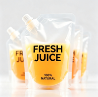 Sachet Doypack portable personnalisé avec bec verseur pour emballage de liquides et jus, disponible en 30ml, 50ml, 100ml, 200ml, 300ml, 500ml, 780ml, 1L, 2L