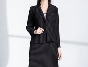 Negro señoras último plisado Oficina uniforme de moda de diseño de vestido para mujeres - Product Image 3