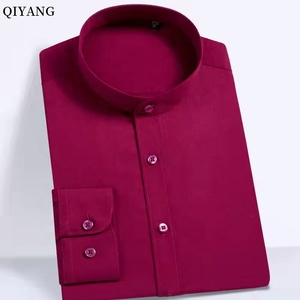 <span class=keywords><strong>Camisas</strong></span> <span class=keywords><strong>de</strong></span> <span class=keywords><strong>vestir</strong></span> delgadas italianas <span class=keywords><strong>de</strong></span> moda personalizadas <span class=keywords><strong>de</strong></span> alta calidad para hombres camisa <span class=keywords><strong>de</strong></span> manga larga con <span class=keywords><strong>cuello</strong></span> levantado - Product Image 2
