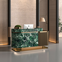 Comptoir de réception, comptoir d'accueil d'hôtel, comptoir de vente, comptoir de service de hall, comptoir de centre de bien-être, comptoir de salon de beauté, comptoir de bar, caissier, MDF