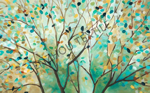 Động Vật Hoang Dã Mô Hình Báo hình nền với đôi mắt màu xanh và phát hiện lông lột và dính hiện đại trang trí nội thất nhà tường - Product Image 4