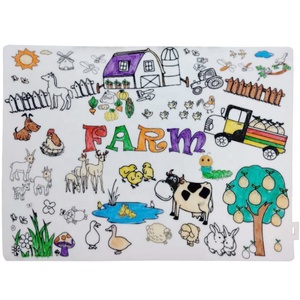 Tapis de cuisson et de dessin en silicone multifonctionnel et enroulable pour enfants, grande taille 40x30 cm - Product Image 4