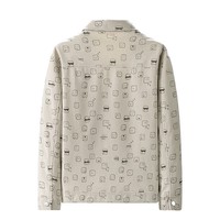 Veste en velours côtelé pour homme, collection Printemps-Automne 2025, haut de gamme, épaisse, coupe ample, polyvalente, tendance, grande taille, motif dessin animé, simple boutonnage