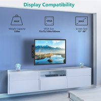 Bras d'extension universel réglable de 15 pouces, support de moniteur TV pivotant et inclinable, support mural
