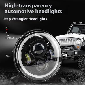 Faro Delantero Redondo LED de 7 Pulgadas Todoterreno Nuevo para Hummer, Land Rover, Lada <span class=keywords><strong>Niva</strong></span> y Wrangler - Product Image 5