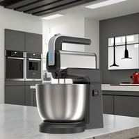 Robot pâtissier électrique 500W avec bol en acier inoxydable de 3,5 L, accessoires pour la cuisine, usage domestique, multifonctionnel
