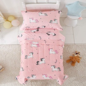 Factory Wholesale Soft 100% Cotton Cartoon Baby <strong>Bedding</strong> <strong>Set</strong> 4 Piece <strong>Toddler</strong> <strong>Bedding</strong> <strong>Set</strong> for <strong>Girl</strong> - Product Image 1