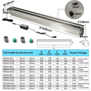 Cortina de Agua con Control Remoto de Acero Inoxidable, Cascada de Agua para Exteriores con Iluminación LED para Piscinas - Product Image 5
