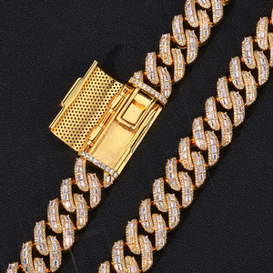 Custom OEM 18K Real <b>Gold</b> Plated Moissanite Cuban Link <b>Bracelets</b> 925 Silver Micro Pave Hip Hop Iced Out Fine Jewelry Vendor B2B - Product Image 4