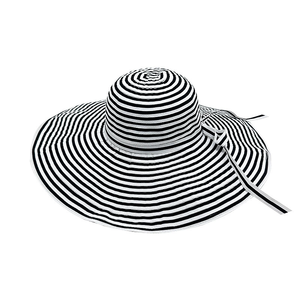 Nouveau chapeau de pêcheur à large bord pour femmes, pliable, anti-UV, rayé, pour l'été - Product Image 5
